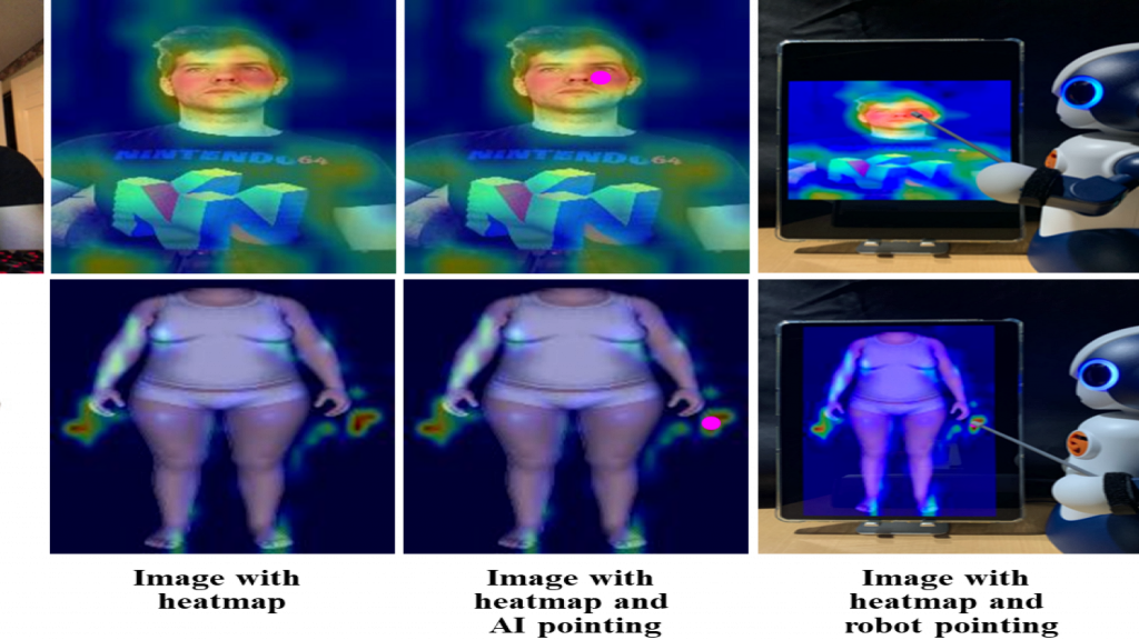 Empirical investigation of how robot’s pointing gesture influences trust in and acceptance of heatmap-based XAI